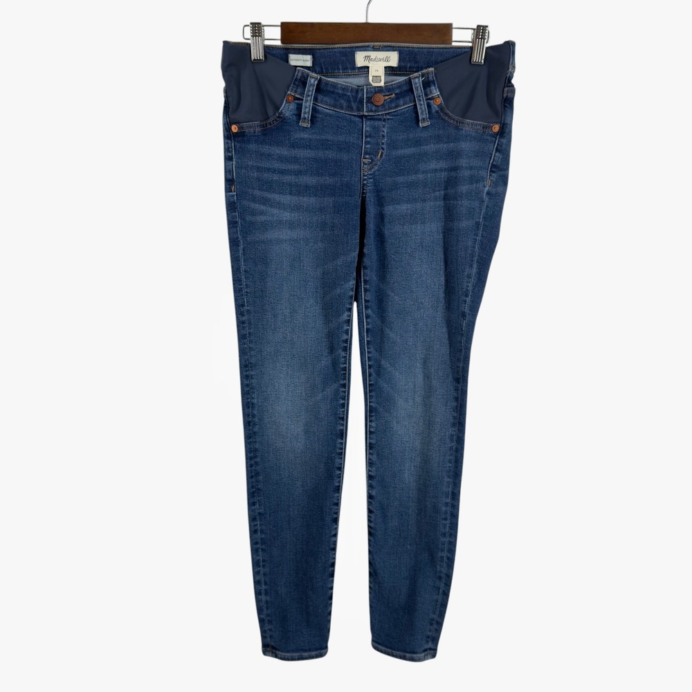 Madewell Maternity Side Panel Skinny Jeans in Wendover Wash Size 28 - Picture 2 of 9